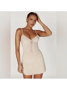 meshki gwyneth off shoulder bow mini dress GWYNETH Off Shoulder Bow Mini Dress - Wh by Meshki